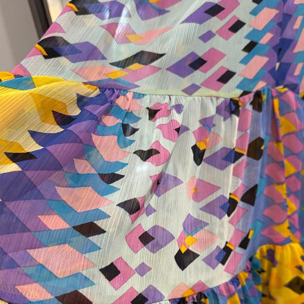 Colorful Geometric Patterned Mini Dress - Picture 5 of 9